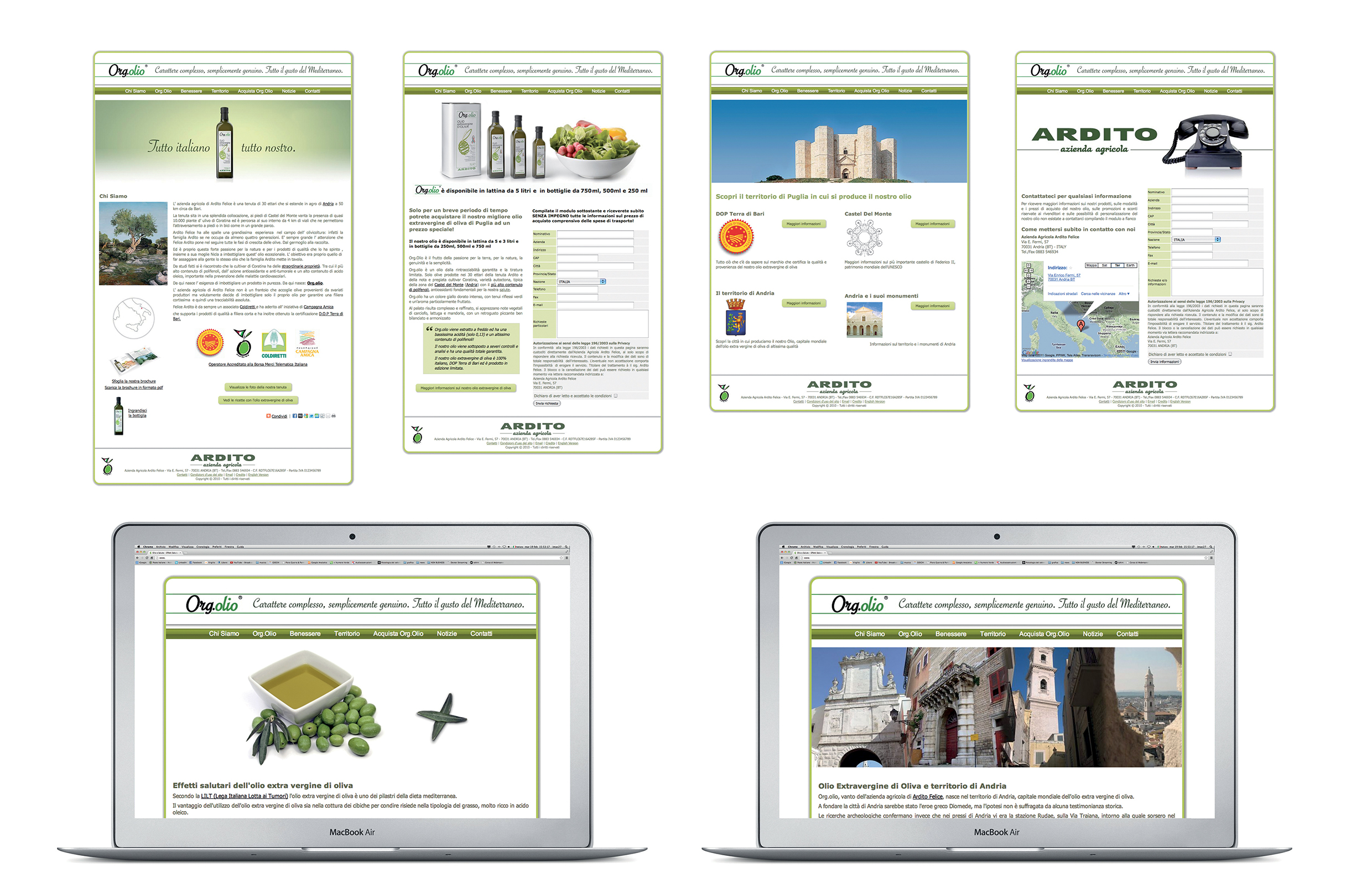 mockup sito org.olio mockup sito org.olio